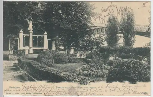 (3276) AK Koblenz, Rheinanlagen 1903