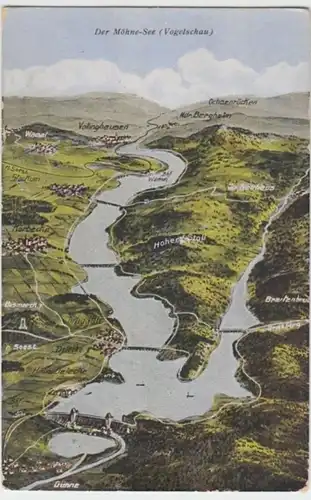 (3267) AK Möhnesee, Karte 1929