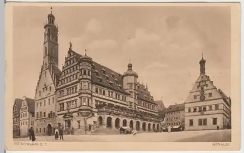 (3248) AK Rothenburg ob der Tauber, Rathaus, vor 1945
