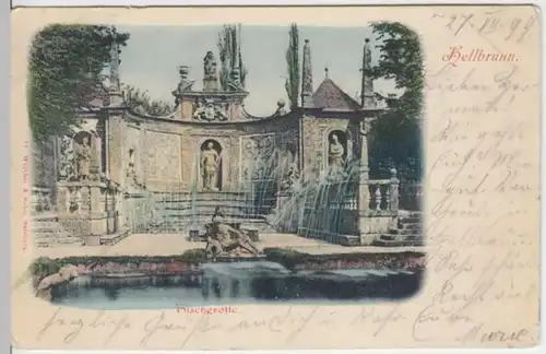 (3230) AK Schloss Hellbrunn, Römisches Theater, Fürstentisch 1899