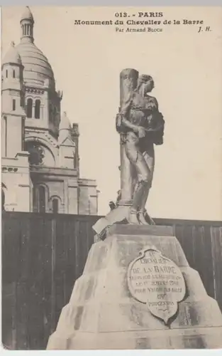 (3226) AK Paris, Denkmal Chevalier de la Barre, vor 1945