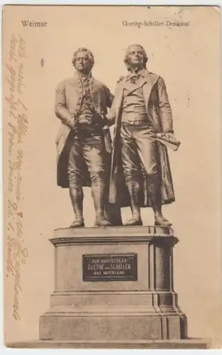 (3149) AK Weimar, Thür., Goethe-Schiller-Denkmal 1927