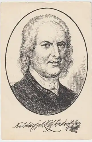 (3135) Künstler AK Karl Bauer, Reichsgraf Nicolaus Ludwig v. Zinzendorf