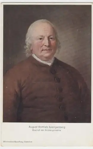 (3127) AK Porträt August Gottlieb Spangenberg, Bischof Herrnhut