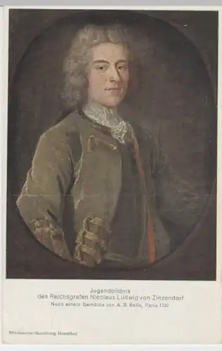 (3126) Künstler AK A. S. Belle, Reichsgraf Nicolaus Ludwig v. Zinzendorf