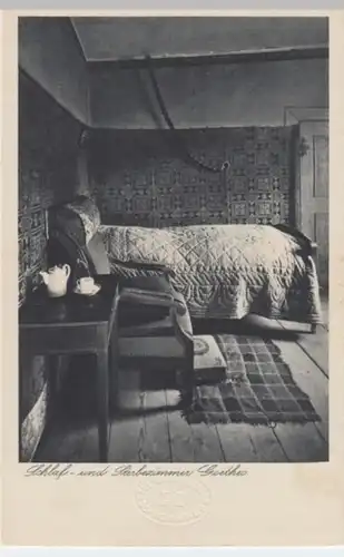 (3062) AK Weimar, Thür., Goethehaus, Sterbezimmer, vor 1945