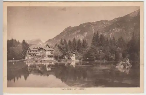 (3058) AK Grainau, Badersee, Hotel 1922