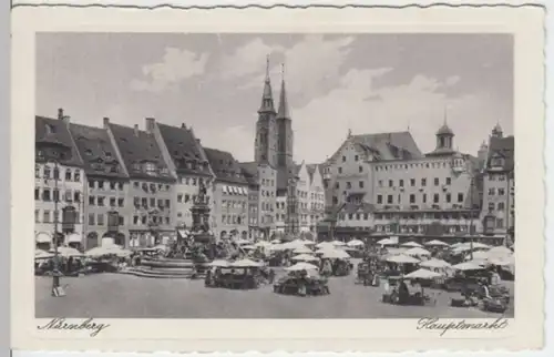 (3052) AK Nürnberg, Hauptmarkt, vor 1945