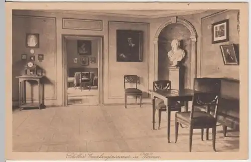 (3050) AK Weimar, Thür., Schillerhaus, Empfangszimmer, vor 1945