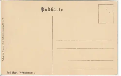 (3028) AK Eisenach, Thür., Bachhaus, Wohnzimmer, vor 1945