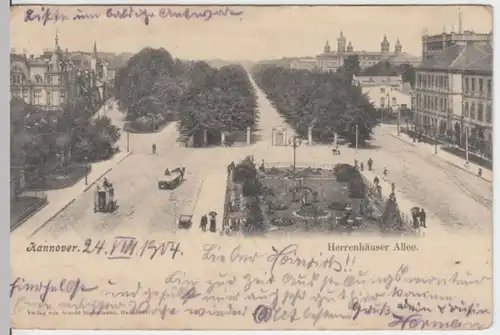 (2979) AK Hannover, Herrenhäuser Allee 1904