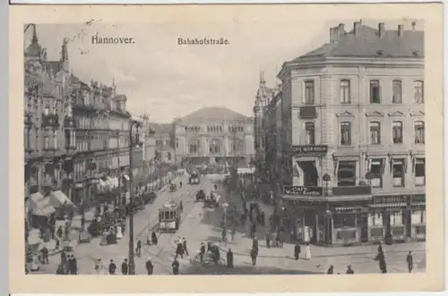 (2895) AK Hannover, Bahnhofstr., Feldpost 1917