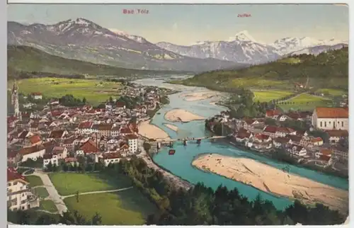 (2876) AK Bad Tölz, Panorama, Juifen 1911