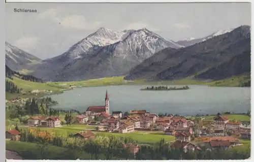 (2860) AK Schliersee, Panorama 1919