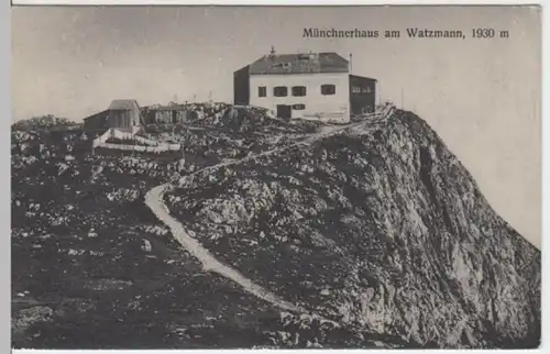 (2837) AK Watzmann, Münchener Haus 1906