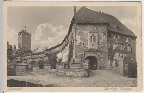 (2827) AK Eisenach, Thür., Wartburg, Eingang 1917