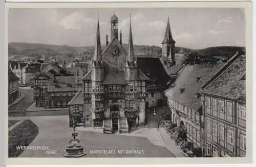 (2816) AK Wernigerode, Markt, Rathaus 1932