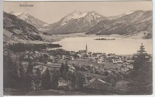 (2810) AK Schliersee, Panorama 1913