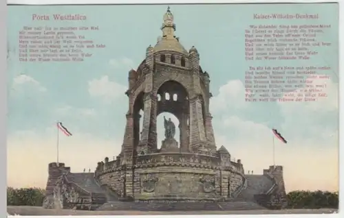 (2783) AK Porta Westfalica, Kaiser Wilhelm Denkmal 1919