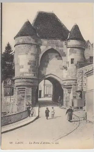 (6086) AK Laon, Stadttor Porte d'Ardon, vor 1945