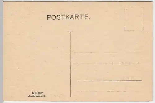 (6072) AK Weimar, Thür., Schloss, vor 1945