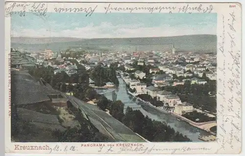 (6056) AK Bad Kreuznach, Panorama 1902