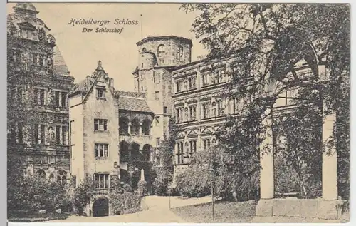 (6033) AK Heidelberg, Schlosshof 1909