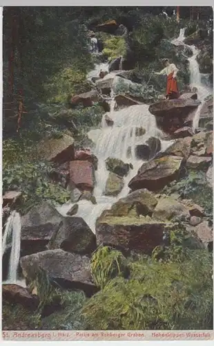 (6027) AK St. Andreasberg, Hohenklippen Wasserfall 1926