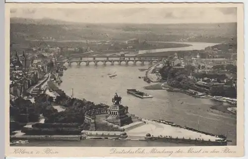 (6025) AK Koblenz, Deutsches Eck 1928