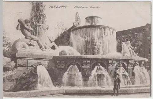 (6016) AK München, Wittelsbacher Brunnen, vor 1945