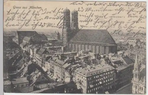 (6013) AK Gruß aus München, Frauenkirche 1908