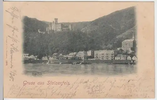 (6012) AK Gruß aus Stolzenfels, Schloss 1899