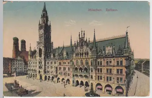 (6008) AK München, Neues Rathaus, Frauenkirche, vor 1945