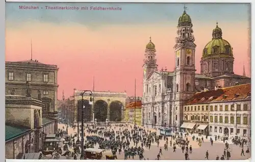 (6006) AK München,Theatinerkirche, Feldherrnhalle, vor 1945