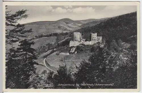 (5988) AK Gaisbach, Oberkirch, Schauenburg, Sonderstempel 1938