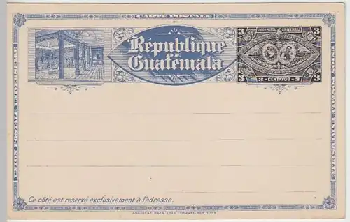 (5983) Motivganzsache Guatemala, unbenutzt 1897
