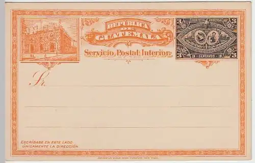 (5945) Motivganzsache Guatemala, unbenutzt 1897