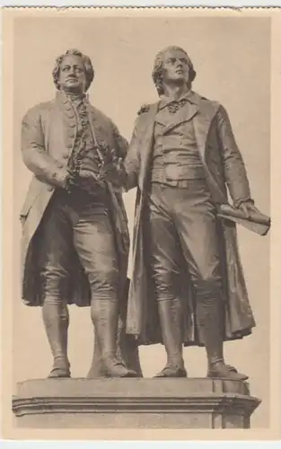 (5875) AK Weimar, Thür., Goethe-Schiller-Denkmal, vor 1945