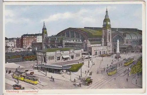 (5862) AK Hamburg, Elbe, Hauptbahnhof, vor 1945