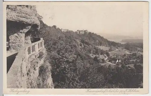 (5856) AK Heiligenberg, Bodenseekr., Freundschaftshöhle, Schloss 1915