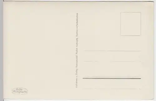 (5802) Foto AK Partenkirchen, Panorama, Alpspitze, Höllentalsp., ab 1935