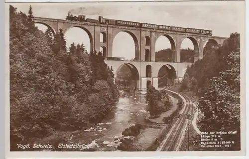 (5767) Foto AK Elstertalbrücke,Vogtländ. Schweiz, vor 1945