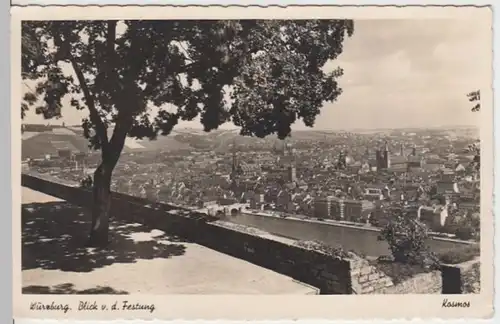 (5721) Foto AK Würzburg, Blick von der Festung 1940