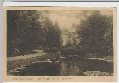 (5670) AK Bad Oeynhausen, Goldfischteich, Lesesaal 1921