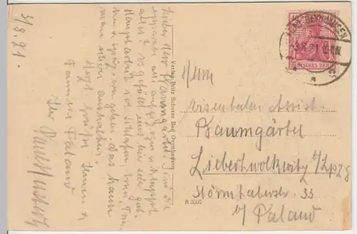 (5670) AK Bad Oeynhausen, Goldfischteich, Lesesaal 1921