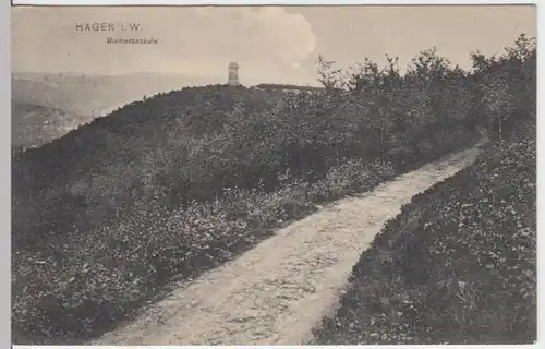 (5663) AK Hagen, Westfalen, Bismarcksäule 1910er