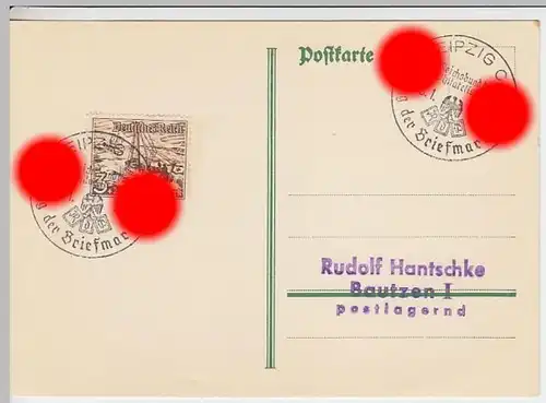 (5642) AK Postkarte DR SSt Tag der Briefmarke Leipzig 1938