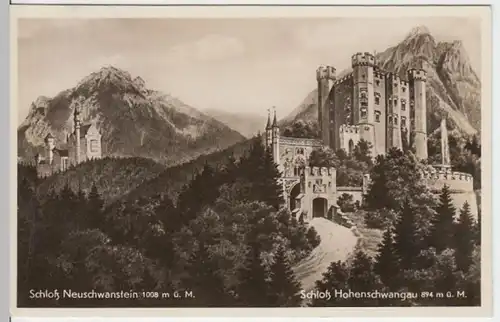 (5634) AK Hohenschwangau, Schloss Neuschwanstein 1933-39