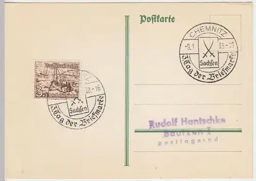 (5564) Postkarte DR SSt Tag der Briefmarke Chemnitz 1939