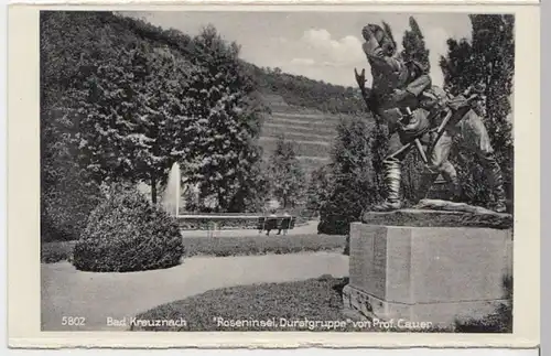(5526) AK Bad Kreuznach, Roseninsel, Durstgruppe, L. Cauer, vor 1945
